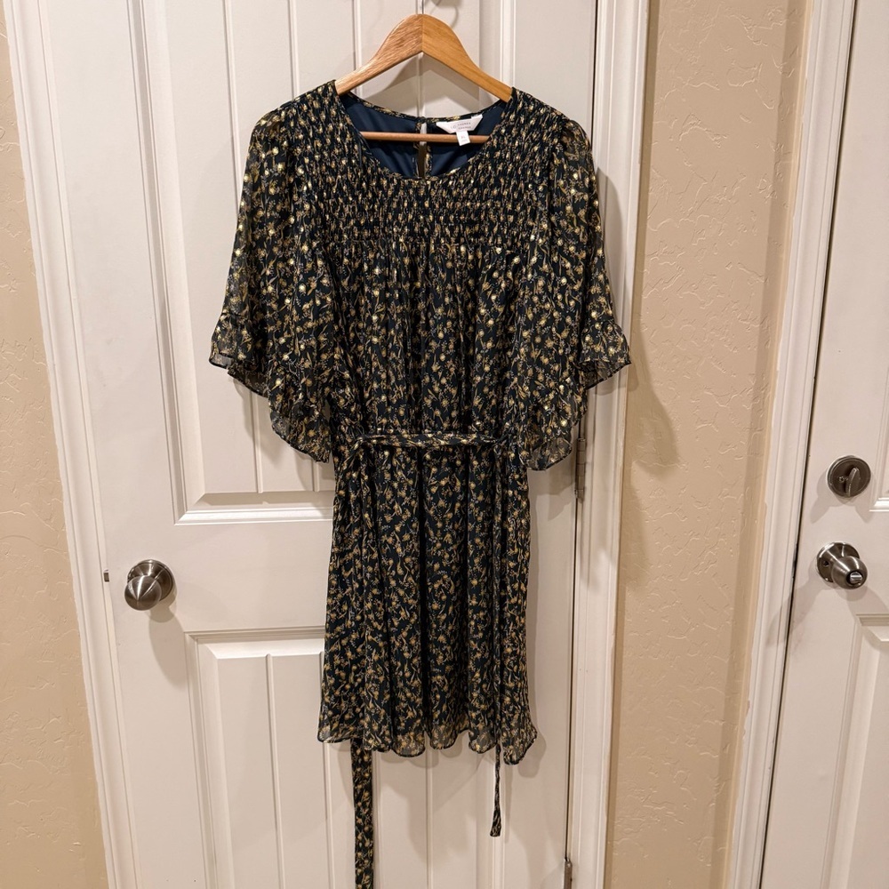 LC Lauren Conrad Black and Gold Mini Dress